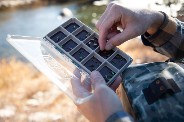 Fishpond Tacky Original RiverMag Fly Box Action Fishpond Tacky Original RiverMag Fly Box Action